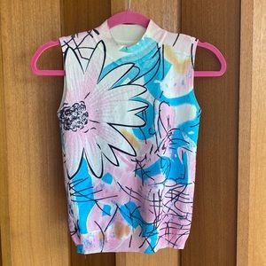 Vintage | floral Sleeveless knit